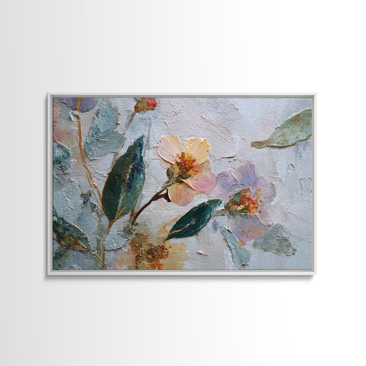 Celestial Moon Study Canvas Print, Art, Abstract Art, Living Room Decor, Oil Painting, Pink Wall Art, Horizontal Wall Art, ART-3x2-49