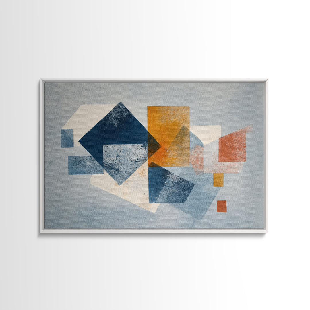 Geometric Color Study Canvas Print, Art, Art Nouveau, Living Room Decor, Abstract Art, Abstract Wall Art, Resin Art, ART-3x2-61