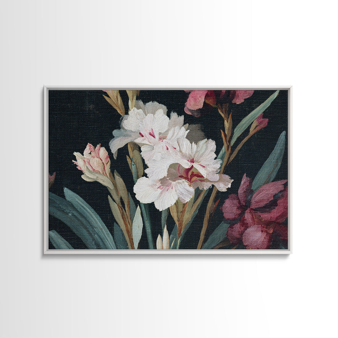 Celestial Moon Study Canvas Print, Art, Abstract Art, Living Room Decor, Oil Painting, Pink Wall Art, Horizontal Wall Art, ART-3x2-73