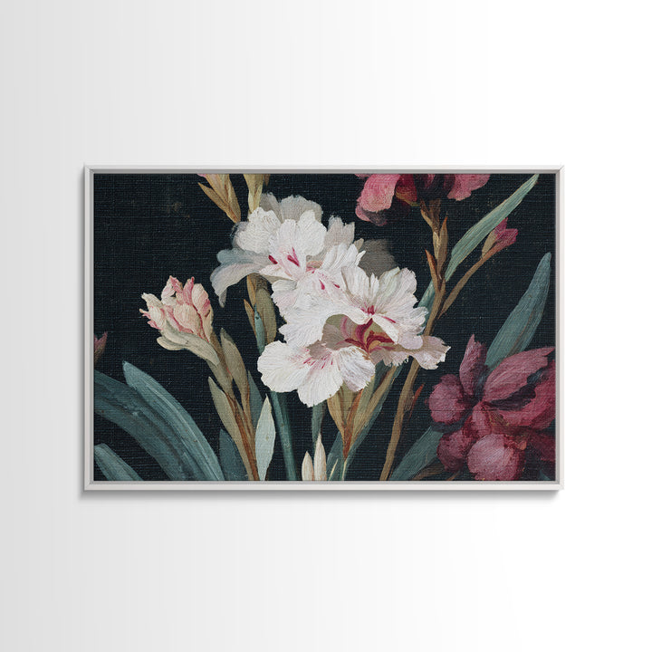 Celestial Moon Study Canvas Print, Art, Abstract Art, Living Room Decor, Oil Painting, Pink Wall Art, Horizontal Wall Art, ART-3x2-73
