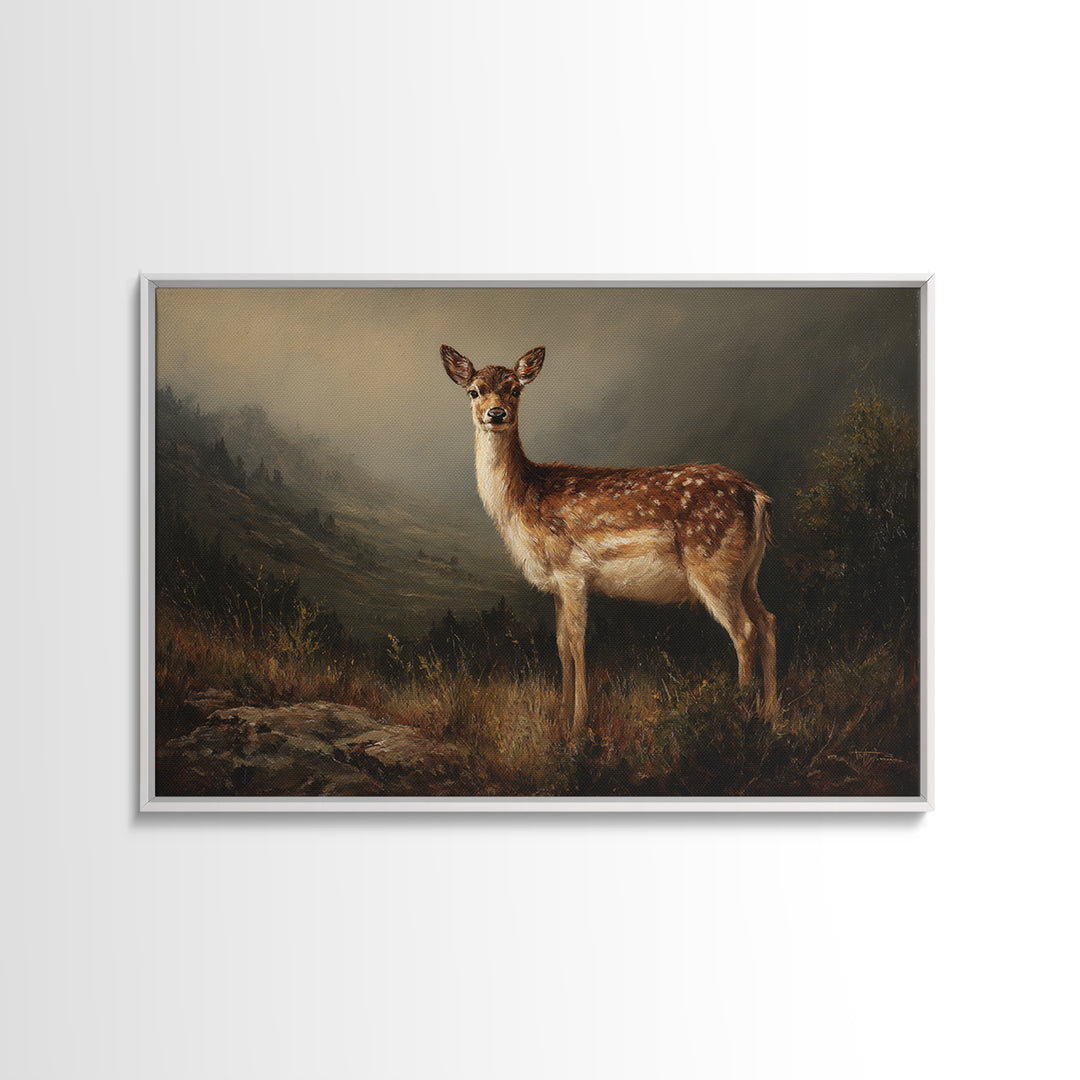 Elegant Animal Portrait Canvas Print, Art, Framed Wall Art, Living Room Decor, Fine Art, Resin Art, Boho Wall Art, ART-3x2-94