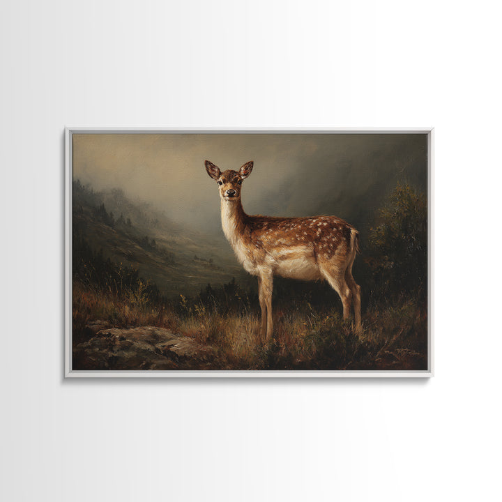 Elegant Animal Portrait Canvas Print, Art, Framed Wall Art, Living Room Decor, Fine Art, Resin Art, Boho Wall Art, ART-3x2-94