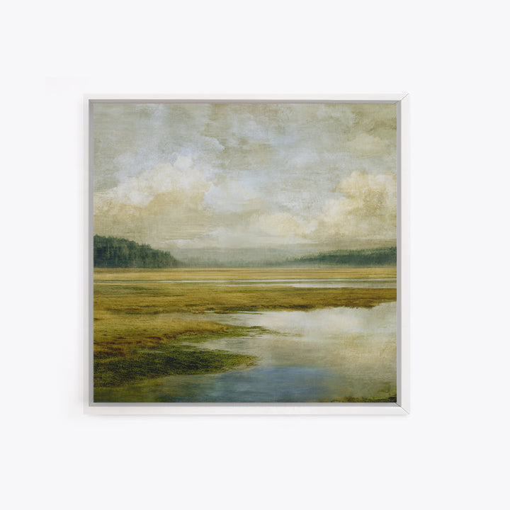 Wide Olive and Beige Meadow Panorama Canvas Print, Above Sofa Art, Set of 3 Wall Art, Living Room Decor, Fine Art, Statement, ASA-1x1-10
