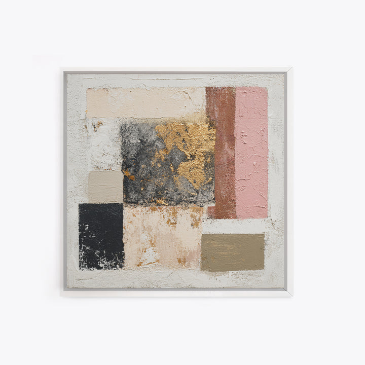 Textured Plaster Abstract Framed Canvas Print, Above Sofa Art, Abstract Wall Art, Living Room Decor, Abstract Art, Statement, ASA-1x1-11