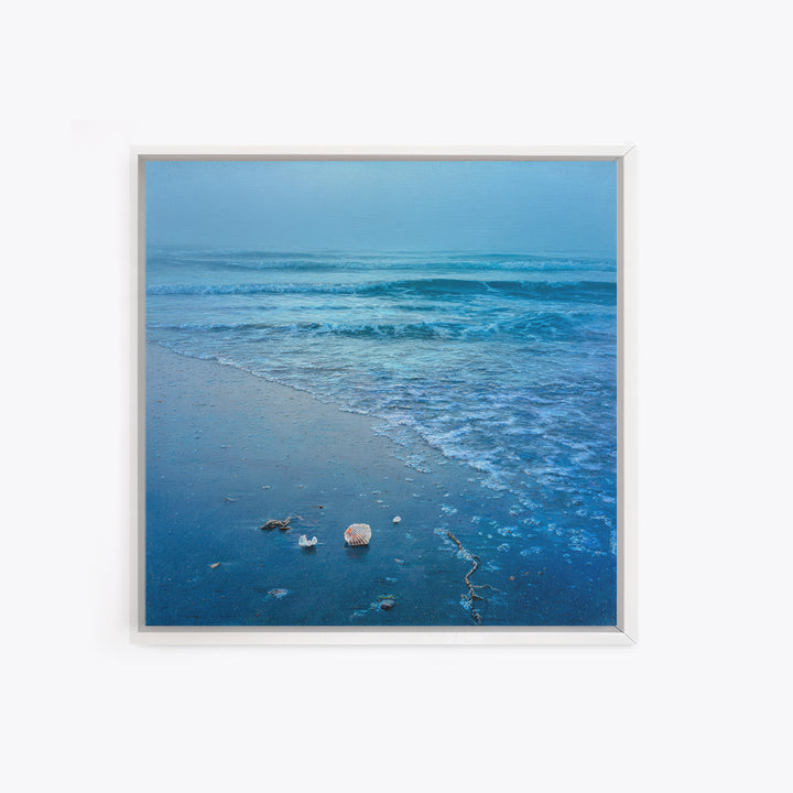 Moody Seascape at Twilight Framed Canvas Print, Above Sofa Art, Mid Century Modern, Living Room Decor, Fine Art, Statement, ASA-1x1-12