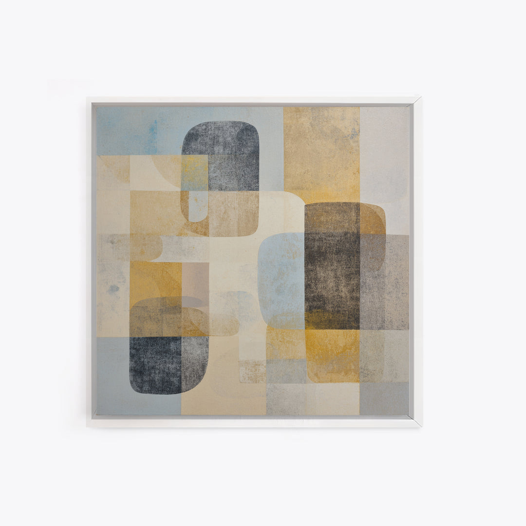 Large Modern Organic Shapes Framed Canvas Print, Above Sofa Art, Wall Art Print, Living Room Decor, Fine Art, Statement, ASA-1x1-2