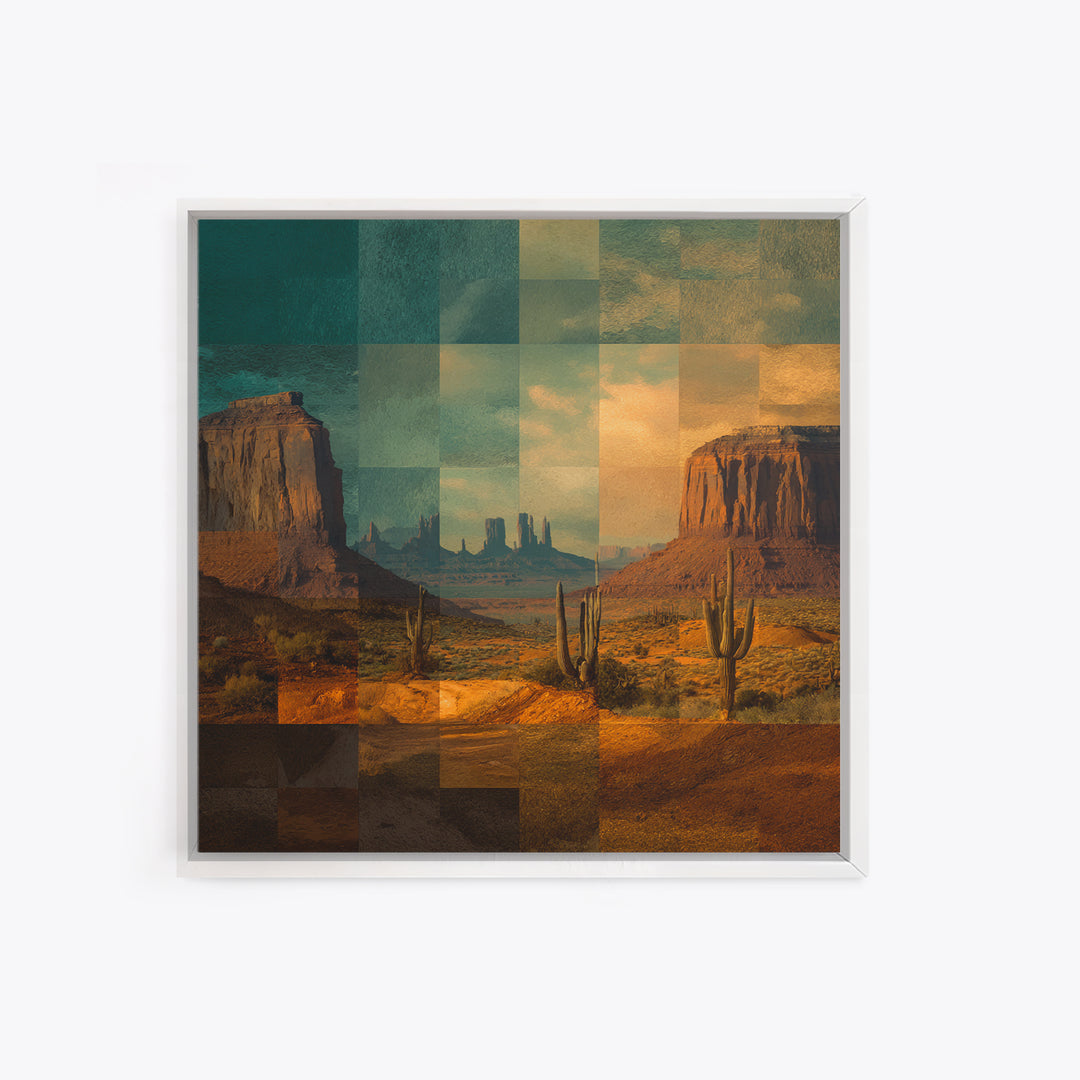 Desert Mesa Panorama Canvas Print, Above Sofa Art, Framed Wall Art, Living Room Decor, Statement, Living Room Wall Art, ASA-1x1-20