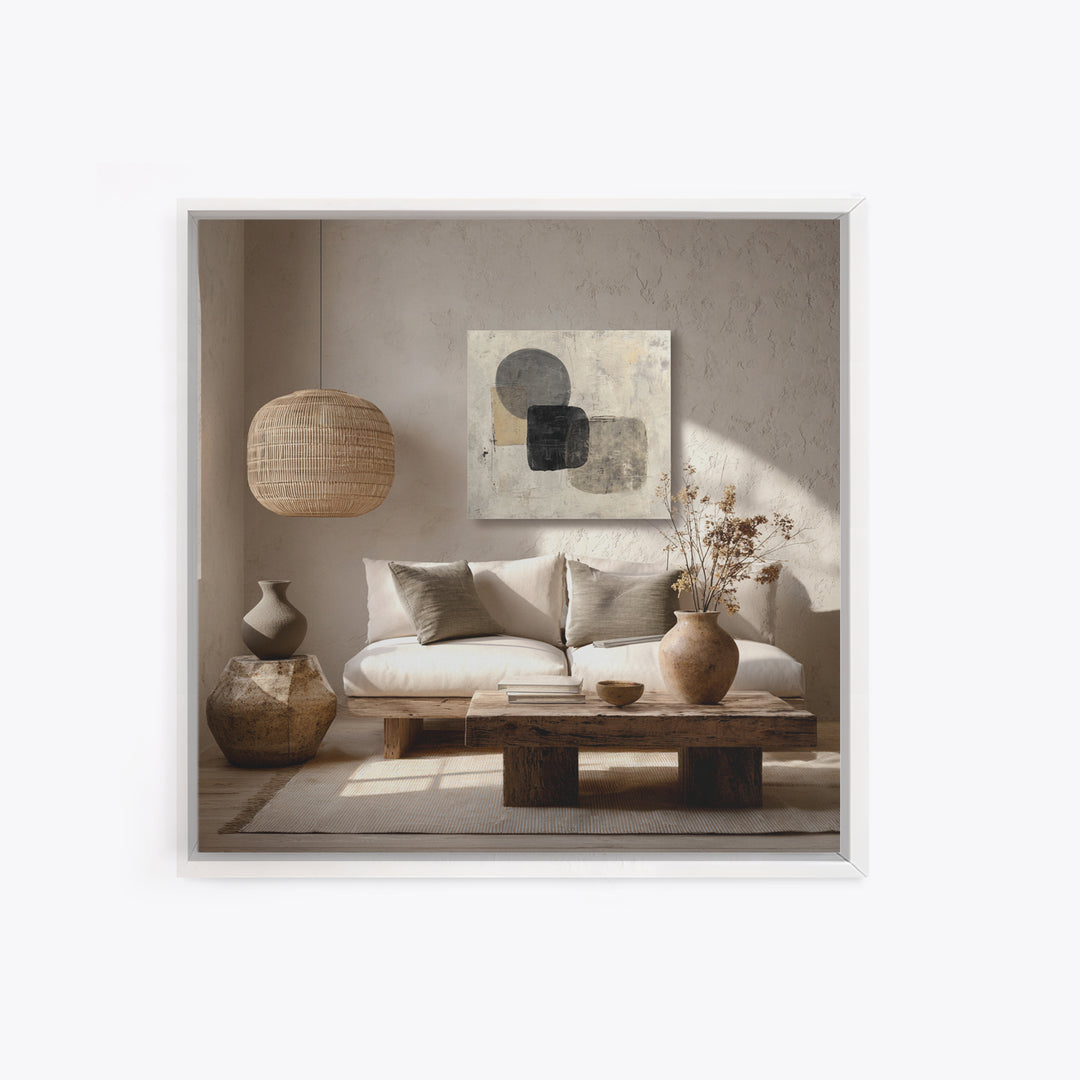 Large Modern Organic Shapes Canvas Print, Above Sofa Art, 3 Piece Wall Art, Living Room Decor, Abstract Art, Statement, ASA-1x1-26