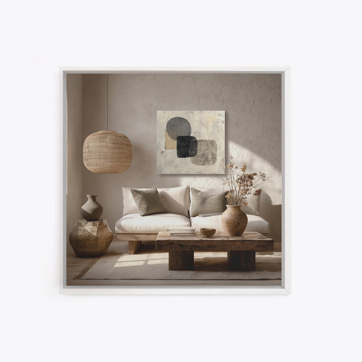 Large Modern Organic Shapes Canvas Print, Above Sofa Art, 3 Piece Wall Art, Living Room Decor, Abstract Art, Statement, ASA-1x1-26