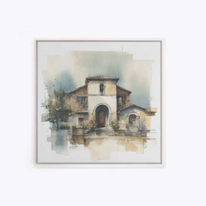 Architectural Arch Study Framed Canvas Print, Above Sofa Art, Minimalist Wall Art, Living Room Decor, Abstract Art, Statement, ASA-1x1-33