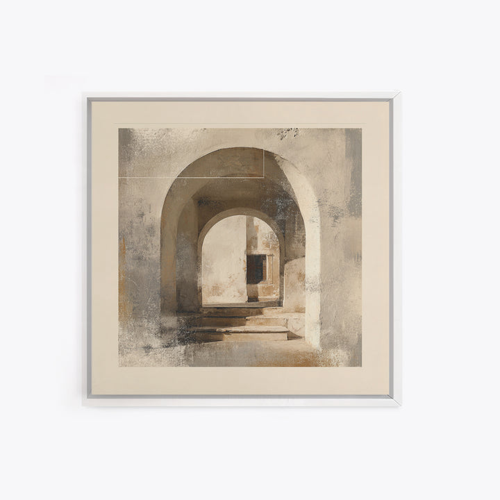 Architectural Arch Study Framed Canvas Print, Above Sofa Art, Minimalist Wall Art, Living Room Decor, Abstract Art, Statement, ASA-1x1-57