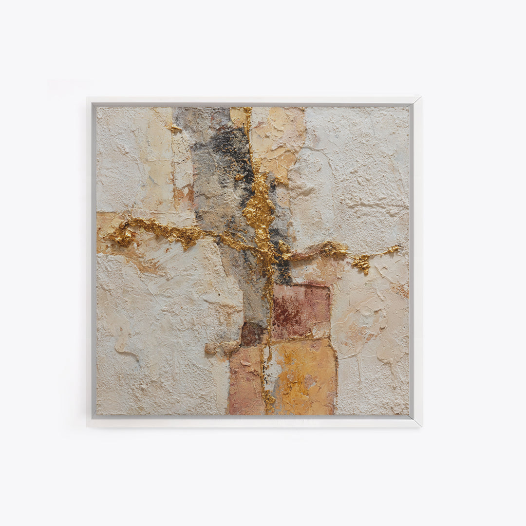Textured Plaster Abstract Canvas Print, Above Sofa Art, Modern Art, Living Room Decor, Fine Art, Statement, Art Print, ASA-1x1-59