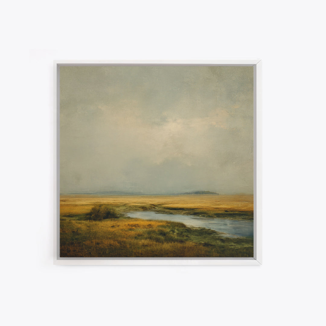 Gallery Style Landscape with Expansive Negative Space Canvas Print, Above Sofa Art, Japandi Wall Art, Living Room Decor, ASA-1x1-72