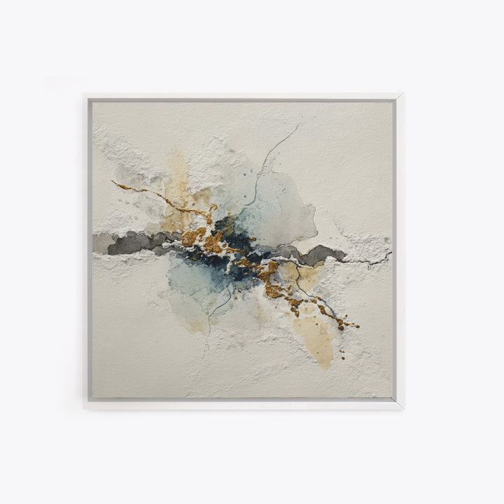 Minimal Black Ink Composition Framed Canvas Print, Above Sofa Art, Farmhouse Decor, Living Room Decor, Fine Art, Statement, ASA-1x1-8