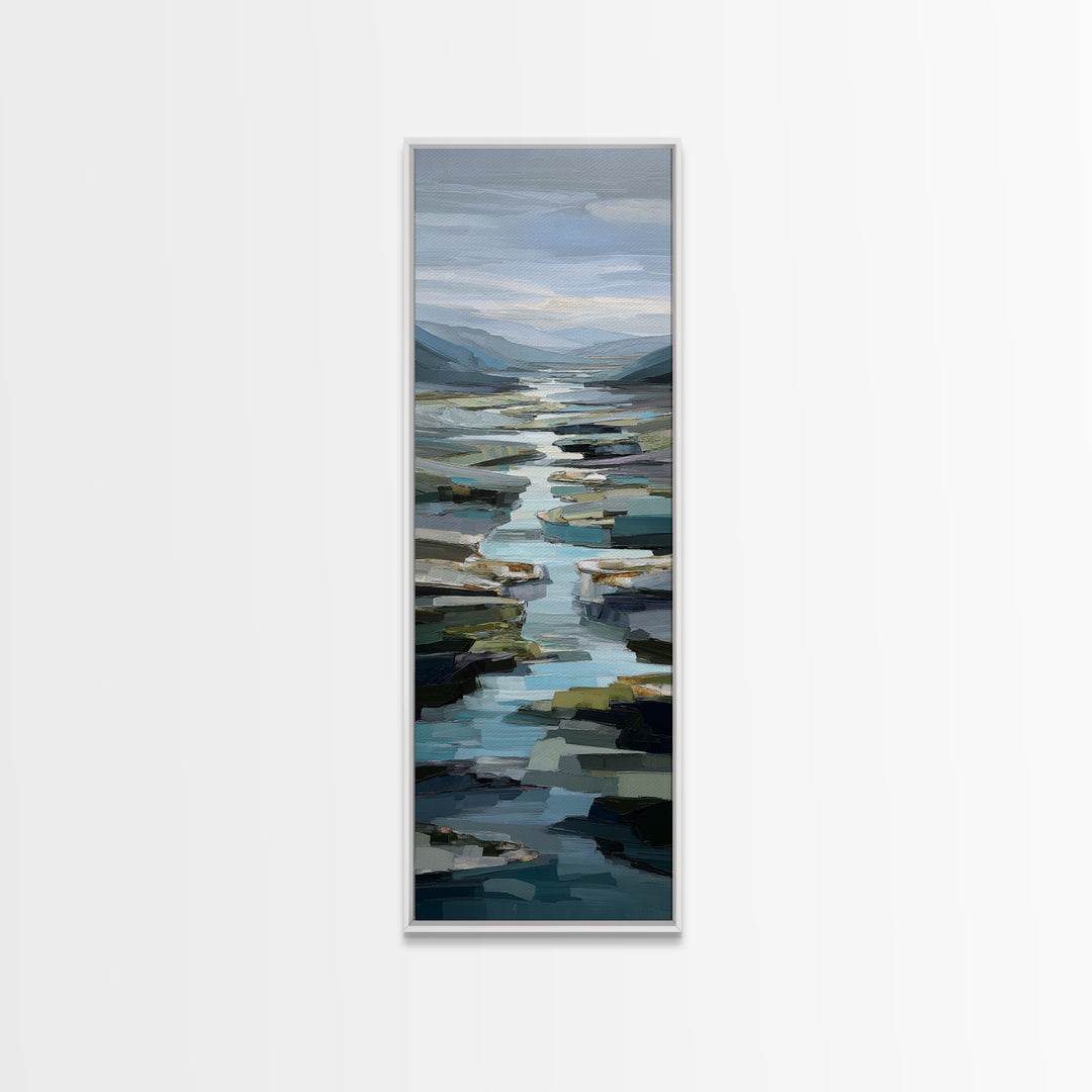 Abstract River Bends Canvas Print, Above Sofa Art, Living Room Decor, Fine Art, Statement 311, Set of Prints, Above Bed Decor, ASA-1x3-11