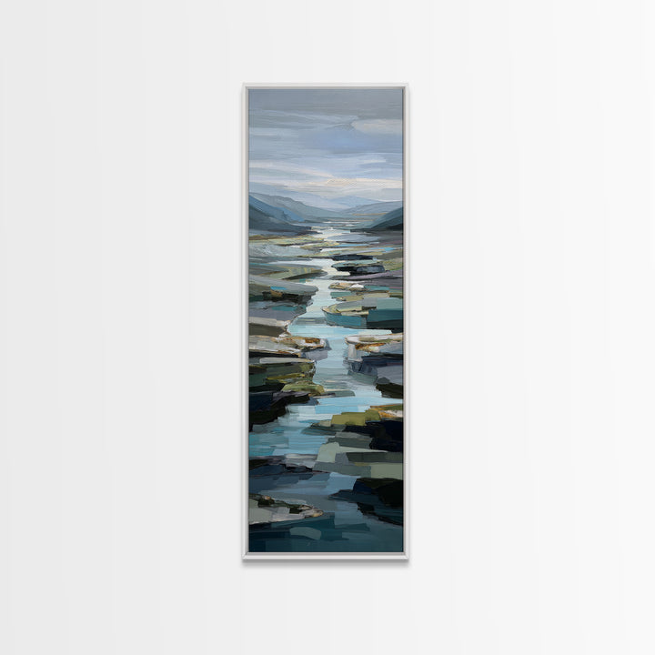 Abstract River Bends Canvas Print, Above Sofa Art, Living Room Decor, Fine Art, Statement 311, Set of Prints, Above Bed Decor, ASA-1x3-11