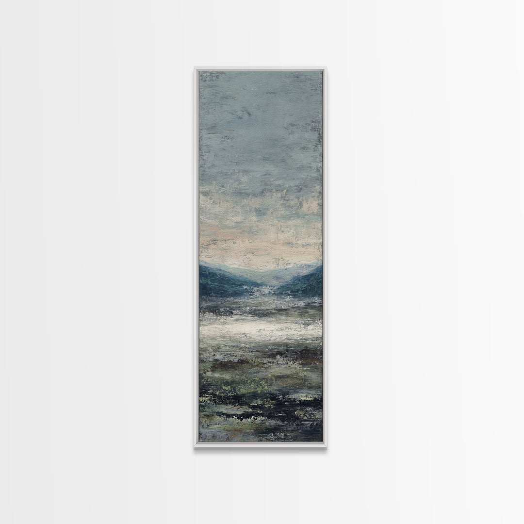 Gallery Style Landscape with Expansive Negative Space Canvas Print, Above Sofa Art, Bauhaus Print, Living Room Decor, Statement, ASA-1x3-12