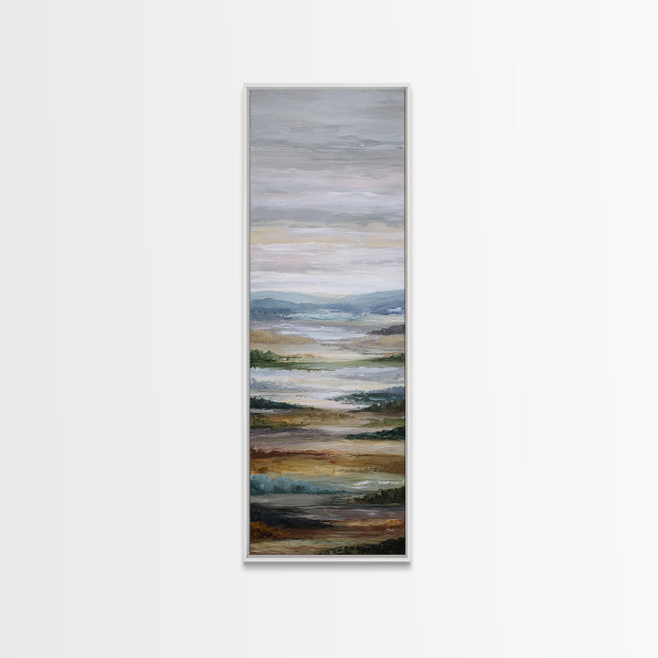 Oversized Abstract Landscape Canvas Print, Above Sofa Art, Bauhaus Print, Living Room Decor, Oil Painting, Statement, ASA-1x3-13