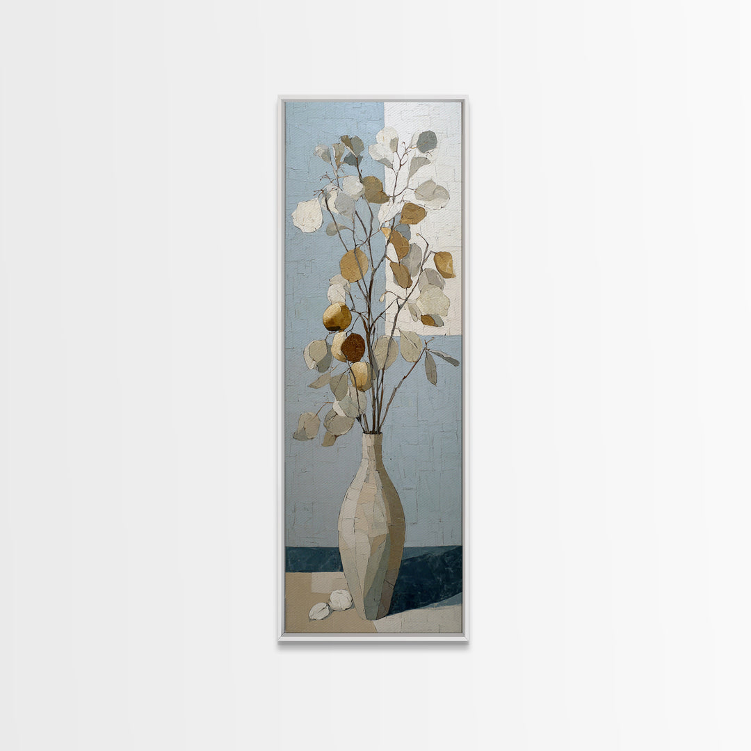 Large Neutral Still Life Canvas Print, Above Sofa Art, Living Room Wall Art, Living Room Decor, Watercolor Art, Statement, ASA-1x3-2