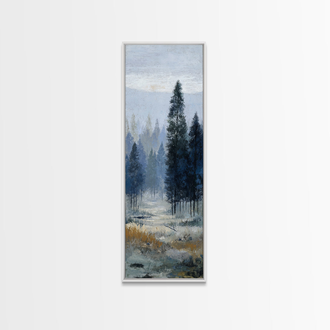 Modern Scandinavian Forest Canvas Print, Above Sofa Art, Luxury Decor, Living Room Decor, Fine Art, Statement, Canvas Wall Art, ASA-1x3-27
