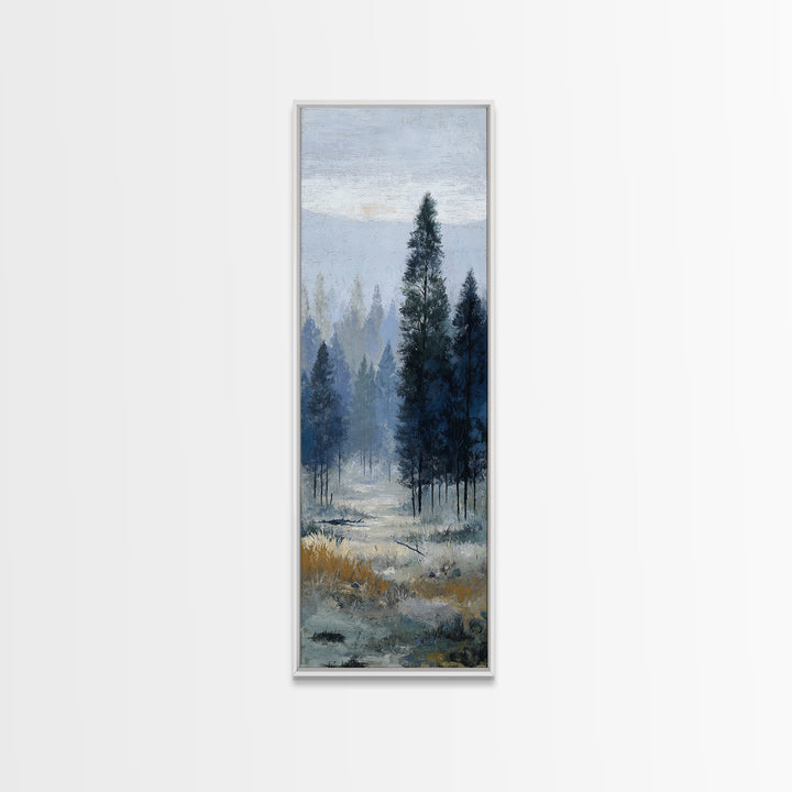 Modern Scandinavian Forest Canvas Print, Above Sofa Art, Luxury Decor, Living Room Decor, Fine Art, Statement, Canvas Wall Art, ASA-1x3-27