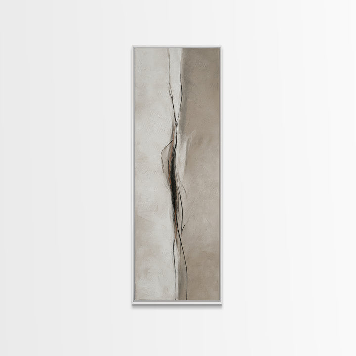Minimal Black Ink Composition Canvas Print, Above Sofa Art, Statement Artwork, Living Room Decor, Fine Art, Statement, ASA-1x3-44