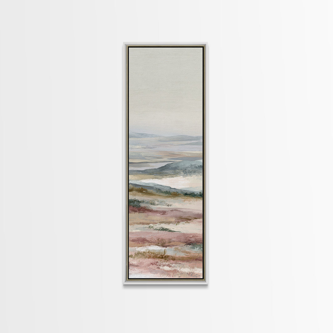 Sunlit Rolling Hills Framed Canvas Print, Above Sofa Art, Coastal Decor, Living Room Decor, Fine Art, Statement, Luxury Decor, ASA-1x3-53