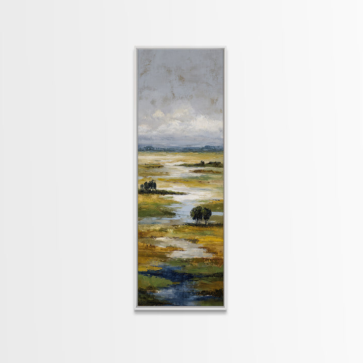 Gallery Style Landscape with Expansive Negative Space Canvas Print, Above Sofa Art, Art Print, Living Room Decor, Statement, ASA-1x3-60