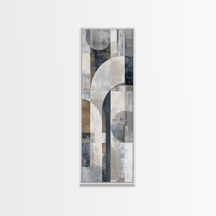 Luxury Monochrome Stone Composition Framed Canvas Print, Above Sofa Art, Canvas Wall Art, Living Room Decor, Statement, ASA-1x3-79