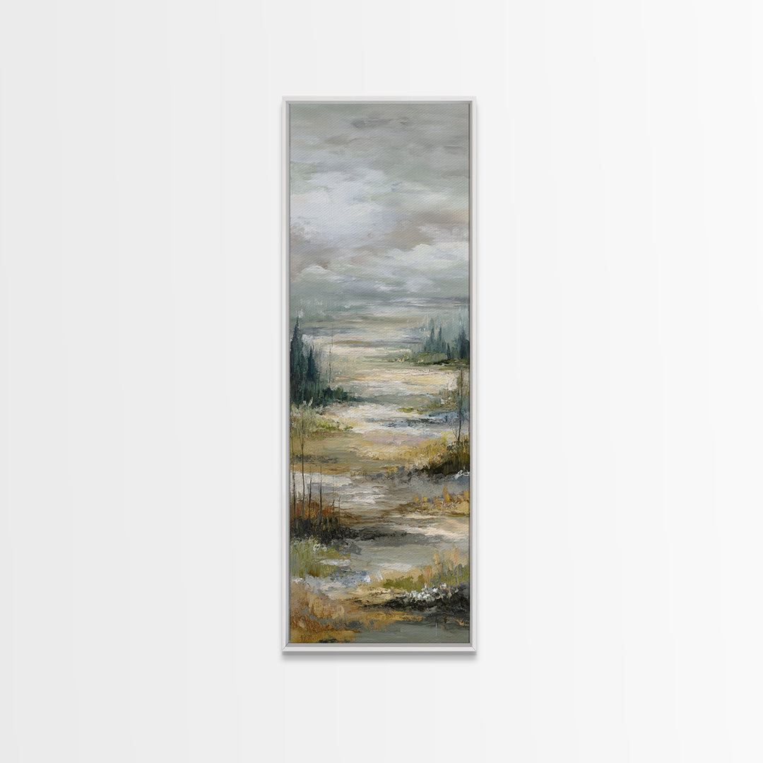 Oversized Abstract Landscape Canvas Print, Above Sofa Art, Art Print, Living Room Decor, Fine Art, Statement, Textured Wall Art, ASA-1x3-85