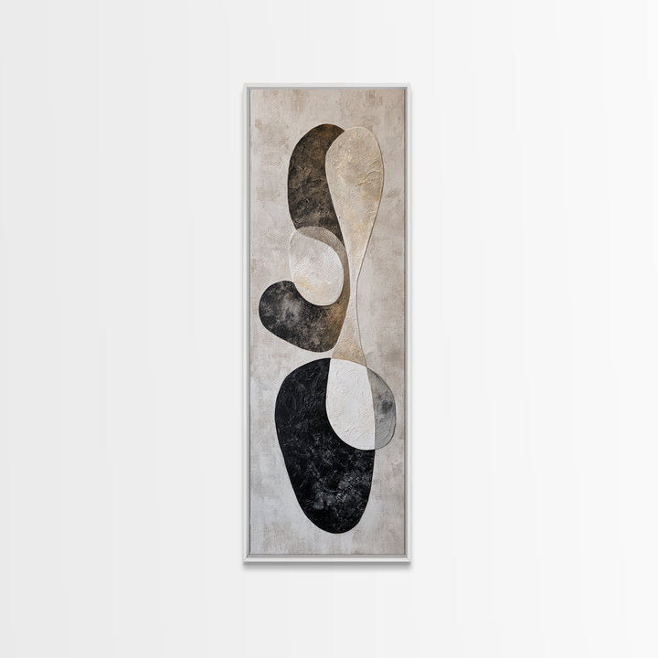Large Modern Organic Shapes Canvas Print, Above Sofa Art, Neutral Decor, Living Room Decor, Abstract Art, Statement, Wall Art, ASA-1x3-86