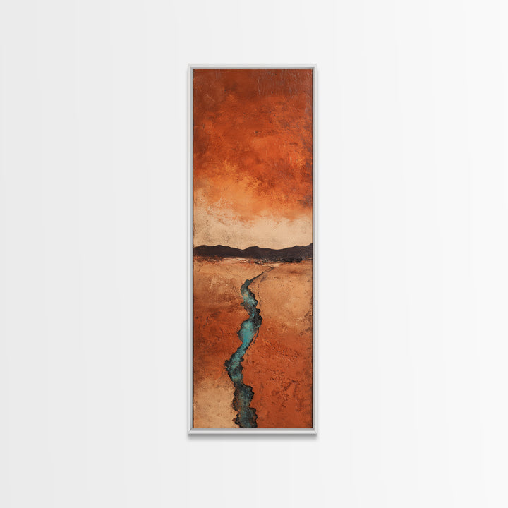 Abstract Canyon Landscape Framed Canvas Print, Above Sofa Art, Wall Art Print, Living Room Decor, Fine Art, Statement, ASA-1x3-91
