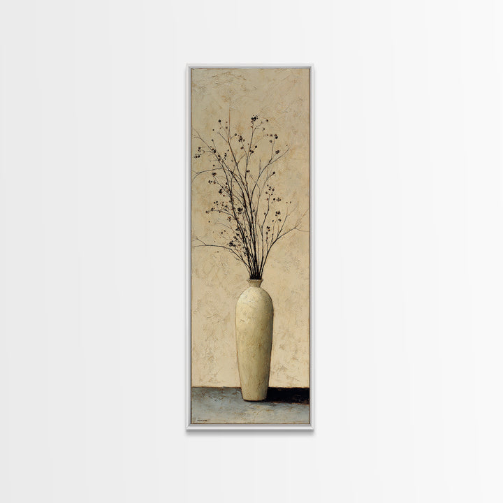 Large Neutral Still Life Canvas Print, Above Sofa Art, Botanical Wall Art, Living Room Decor, Fine Art, Statement, ASA-1x3-98