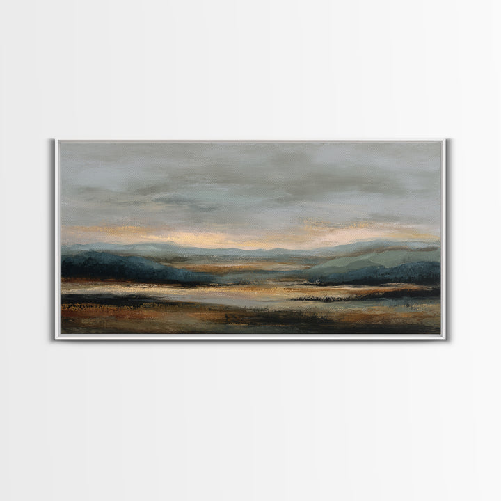 Oversized Abstract Landscape Canvas Print, Above Sofa Art, Luxury Decor, Living Room Decor, Statement, Canvas Wall Art, ASA-2x1-21