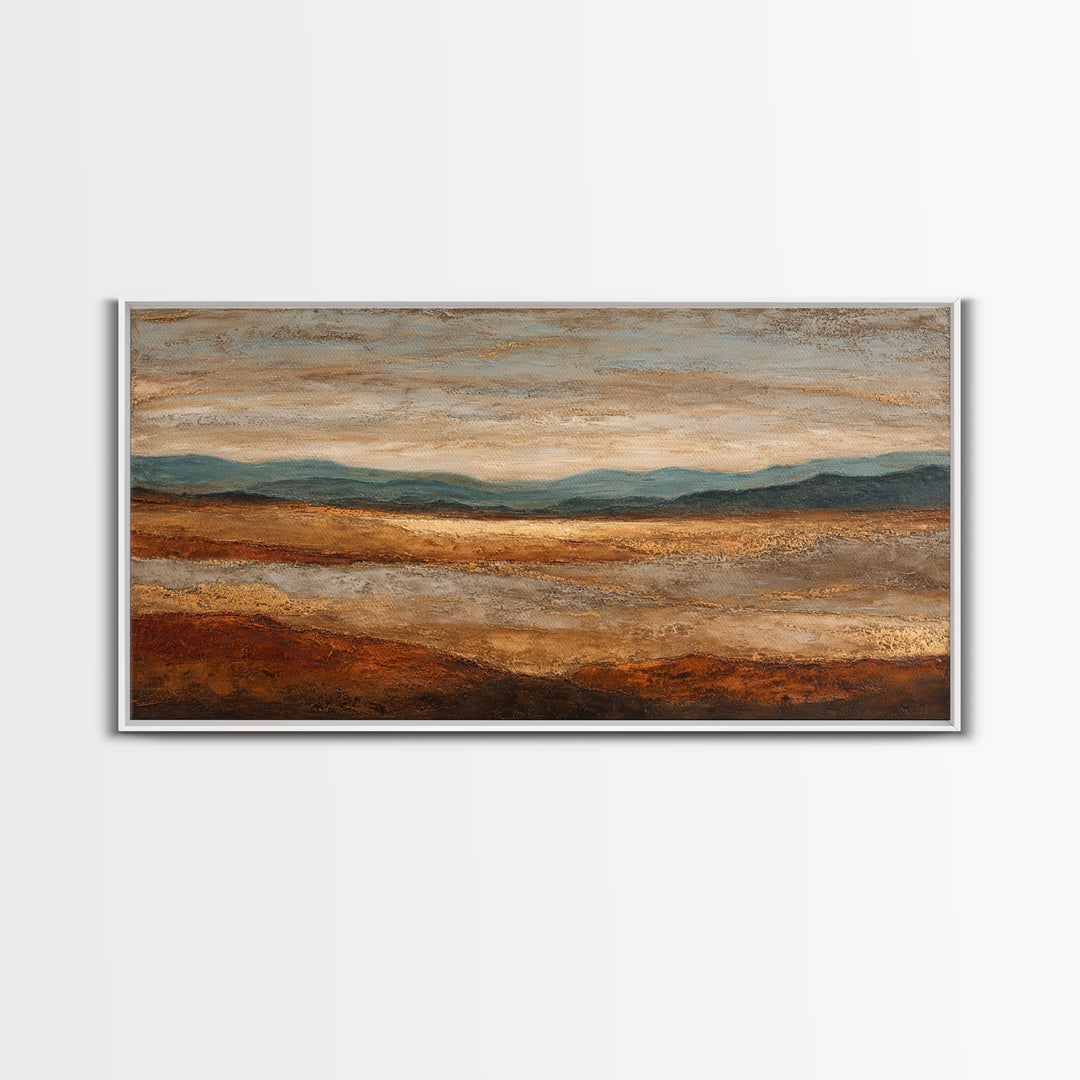 Abstract Canyon Landscape Framed Canvas Print, Above Sofa Art, Wall Decor, Living Room Decor, Fine Art, Statement, ASA-2x1-27