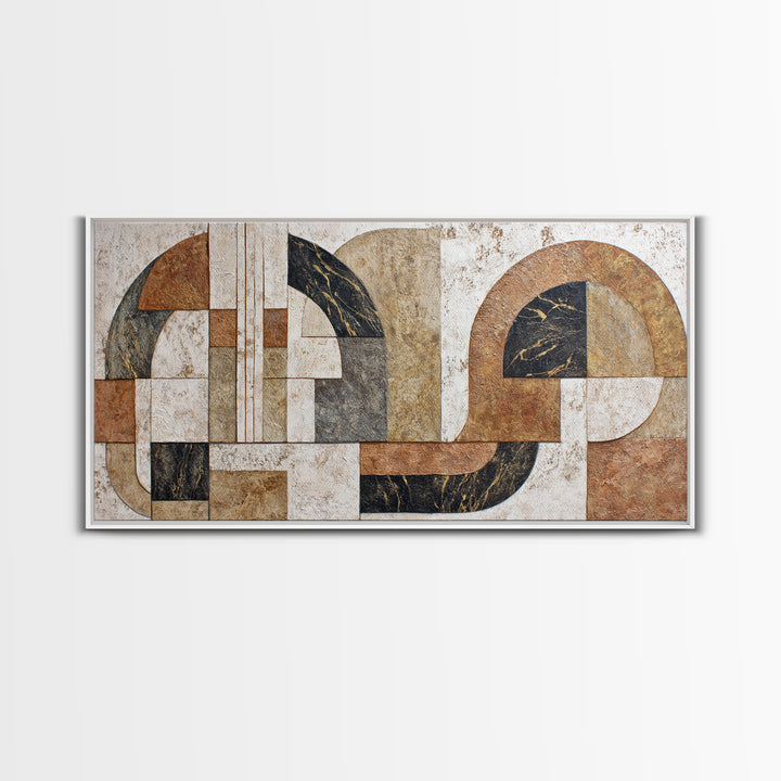 Textured Plaster Abstract Canvas Print, Above Sofa Art, Framed Wall Art, Living Room Decor, Abstract Art, Statement, ASA-2x1-31