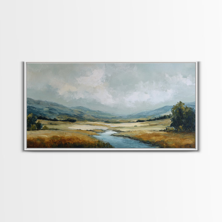 Gallery Style Landscape with Expansive Negative Space Canvas Print, Above Sofa Art, Room Decor, Living Room Decor, Statement, ASA-2x1-44