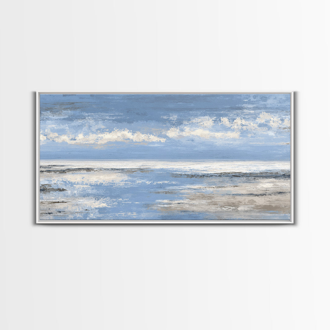 Panoramic Coastal Shoreline from an Aerial View Canvas Print, Above Sofa Art, Coastal Decor, Living Room Decor, Statement, ASA-2x1-95
