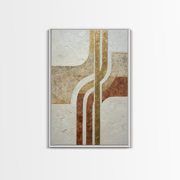 Textured Plaster Abstract Framed Canvas Print, Above Sofa Art, Set of 3 Prints, Living Room Decor, Abstract Art, Statement, ASA-2x3-19