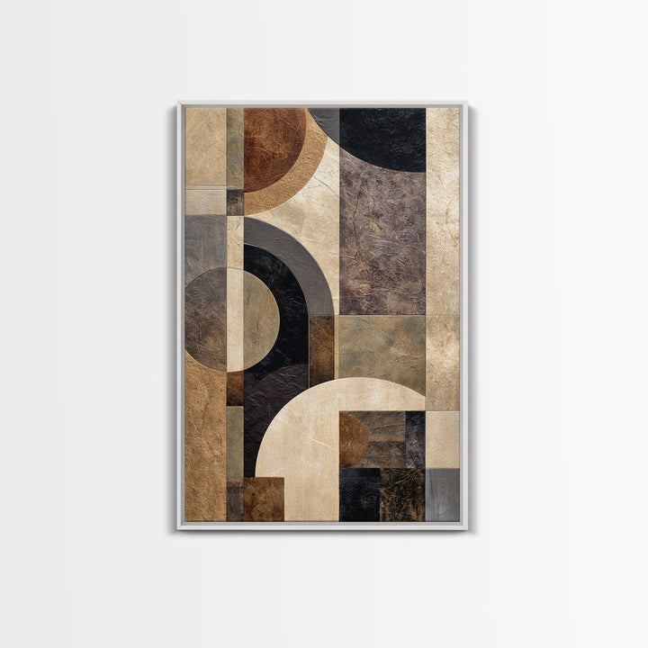 Luxury Monochrome Stone Composition Canvas Print, Above Sofa Art, Coastal Wall Art, Living Room Decor, Watercolor Art, ASA-2x3-27