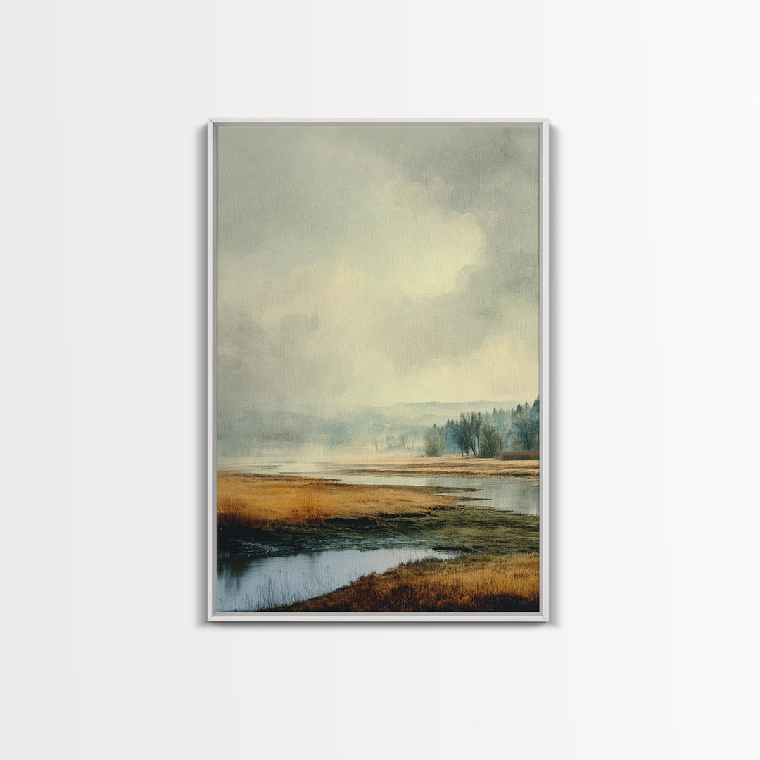Gallery Style Landscape with Expansive Negative Space Canvas Print, Above Sofa Art, Canvas Print, Living Room Decor, Statement, ASA-2x3-32