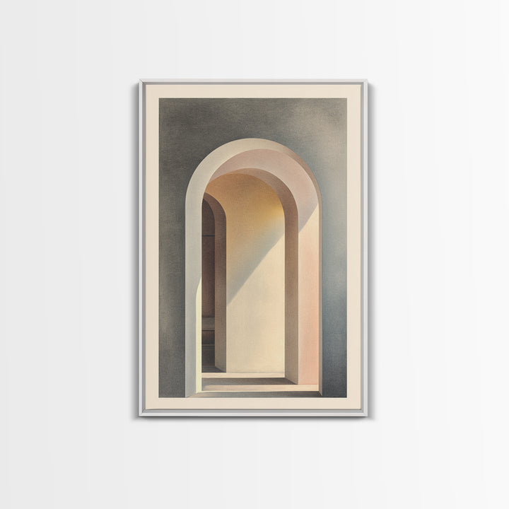 Architectural Arch Study Framed Canvas Print, Above Sofa Art, Textured Painting, Living Room Decor, Abstract Art, Statement, ASA-2x3-41