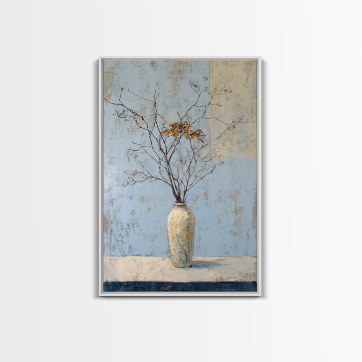 Large Neutral Still Life Framed Canvas Print, Above Sofa Art, Statement Artwork, Living Room Decor, Fine Art, Statement, ASA-2x3-46