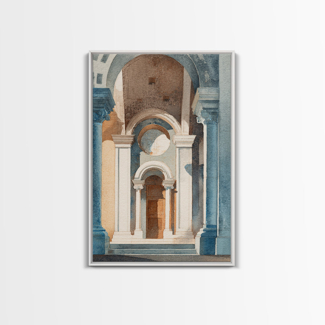Architectural Arch Study Canvas Print, Above Sofa Art, Printable Wall Art, Living Room Decor, Statement, Wall Art Print, ASA-2x3-65