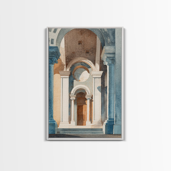 Architectural Arch Study Canvas Print, Above Sofa Art, Printable Wall Art, Living Room Decor, Statement, Wall Art Print, ASA-2x3-65