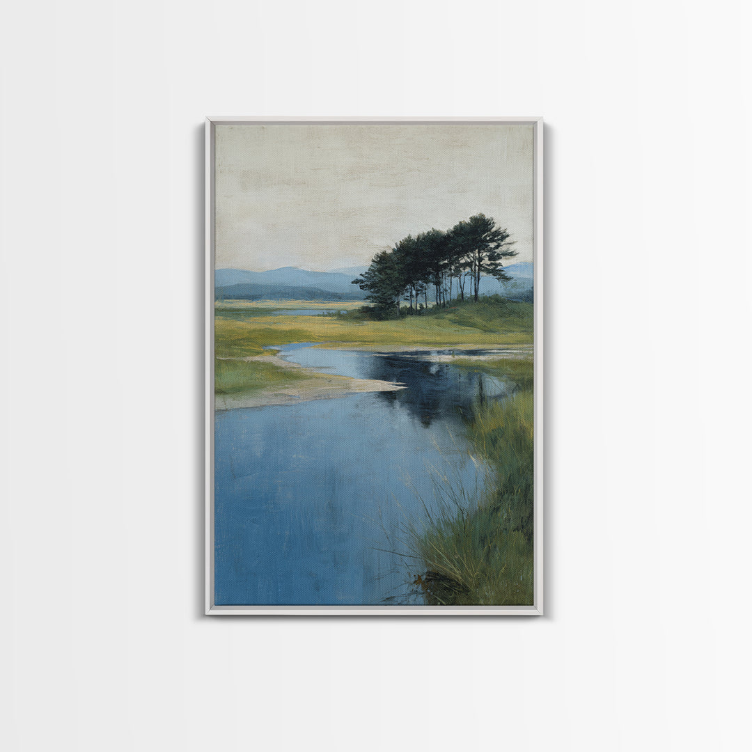 Gallery Style Landscape with Expansive Negative Space Canvas Print, Above Sofa Art, Fine Art Print, Living Room Decor, ASA-2x3-80
