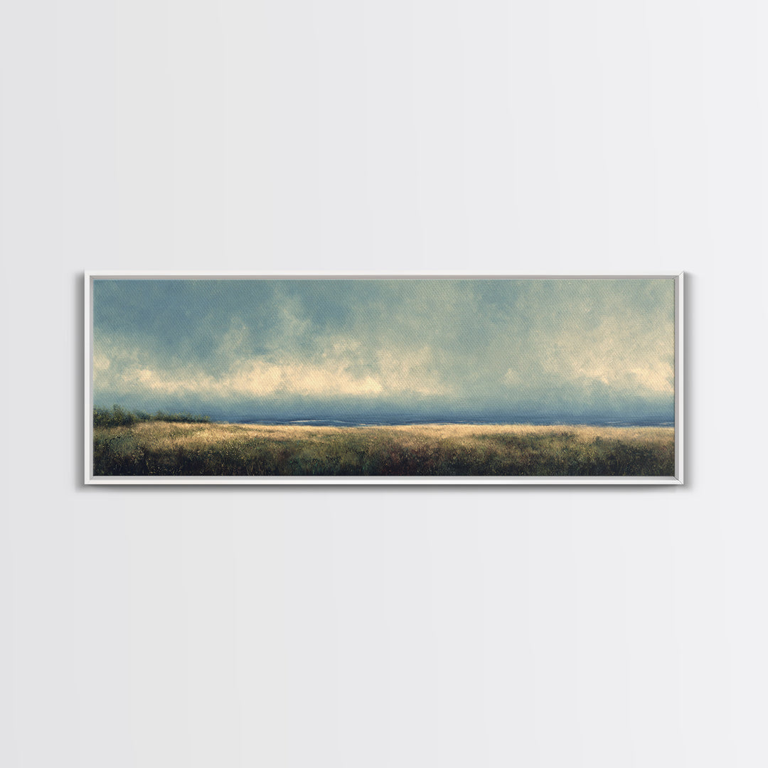Gallery Style Landscape with Expansive Negative Space Canvas Print, Above Sofa Art, Living Room Wall Art, Living Room Decor, ASA-3x1-16