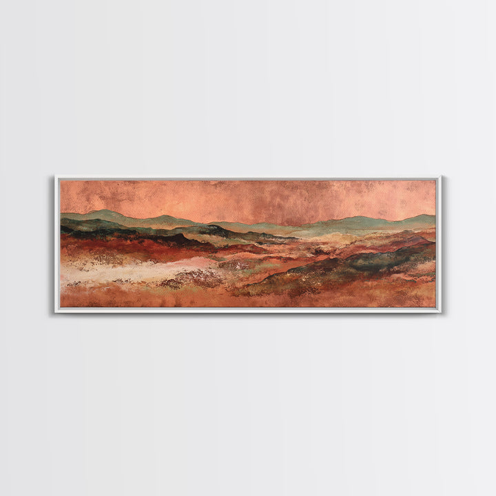 Abstract Canyon Landscape Framed Canvas Print, Above Sofa Art, Neutral Decor, Living Room Decor, Fine Art, Statement, ASA-3x1-23