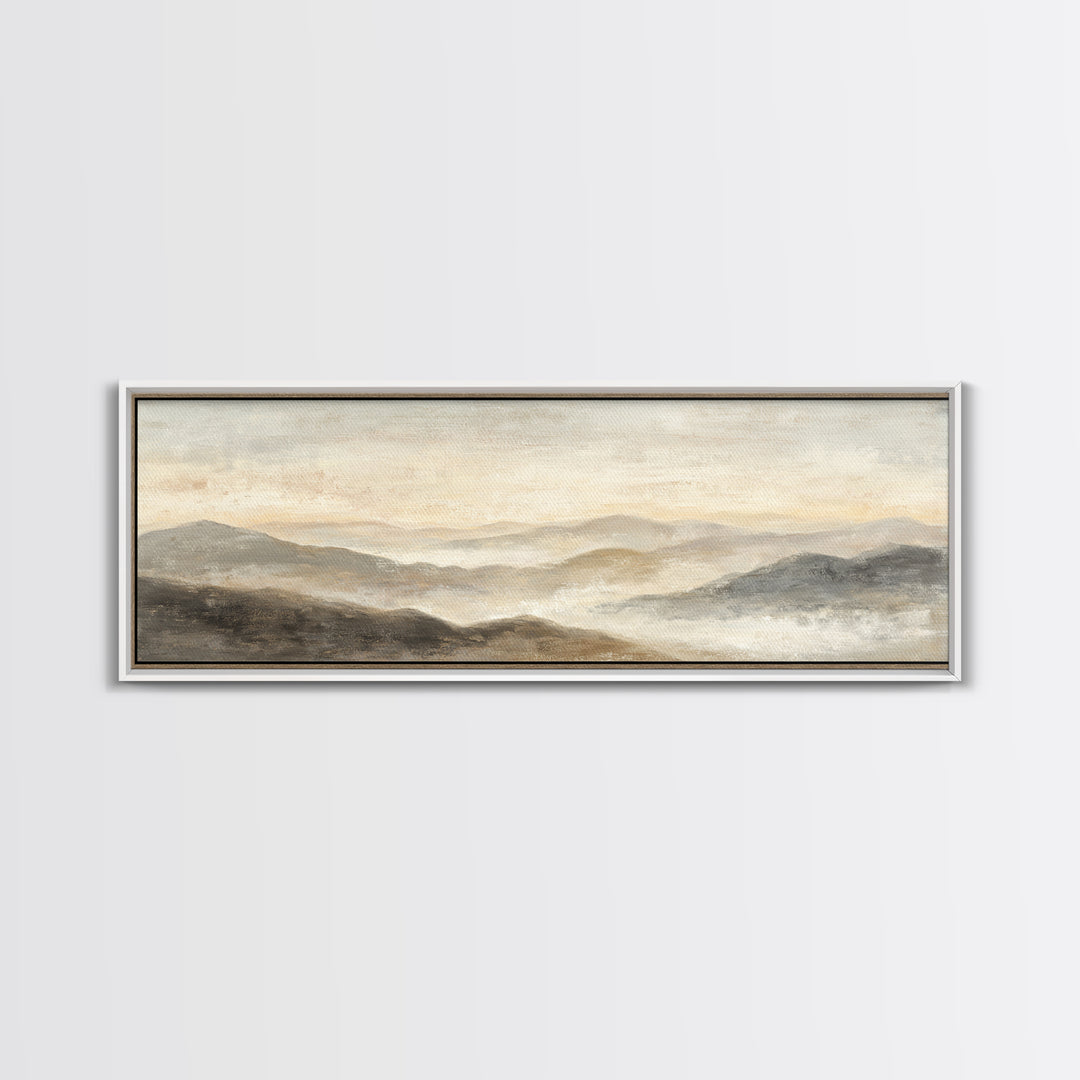 Sunlit Rolling Hills Framed Canvas Print, Above Sofa Art, Wall Art Print, Living Room Decor, Fine Art, Statement, Modern Art, ASA-3x1-57