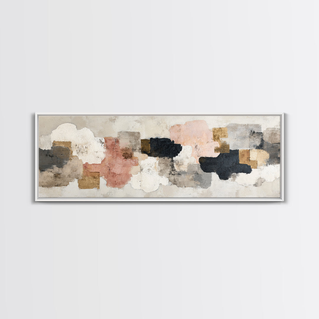 Large Modern Organic Shapes Canvas Print, Above Sofa Art, Abstract Wall Art, Living Room Decor, Abstract Art, Statement, ASA-3x1-66